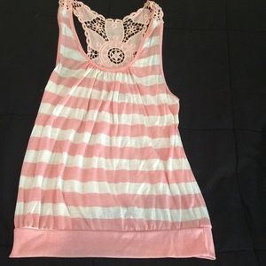 Pink and white shirt